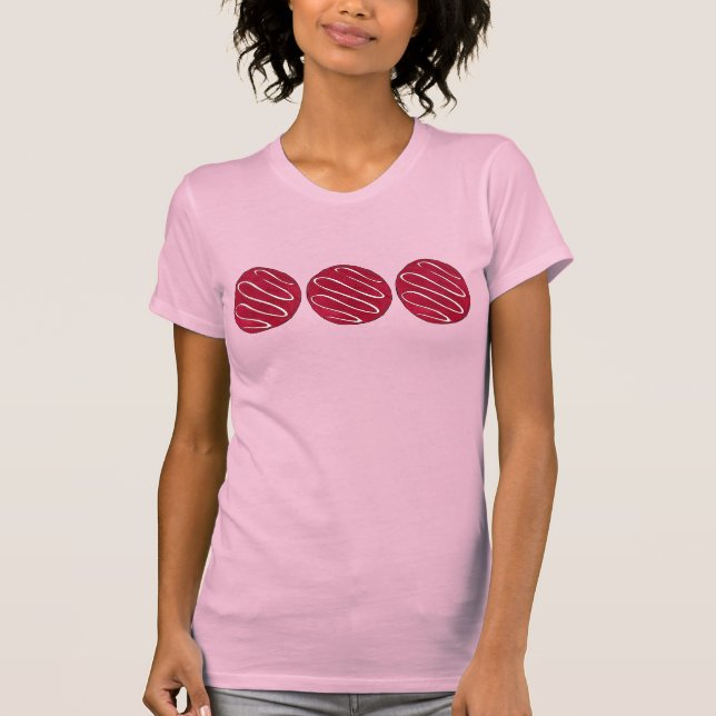Red Velvet Cookie Cream Cheese Frosting Baker Food T-Shirt (Front)
