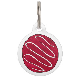 Red Velvet Cookie Cream Cheese Frosting Foodie Pet ID Tag
