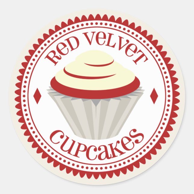 Red Velvet Cupcakes Sticker (Front)
