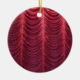 Red Velvet Curtain Ceramic Ornament