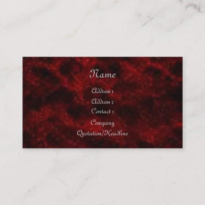 Red Velvet Gothic Business Card