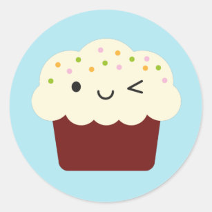 Kawaii Rudolph Cupcake' Sticker