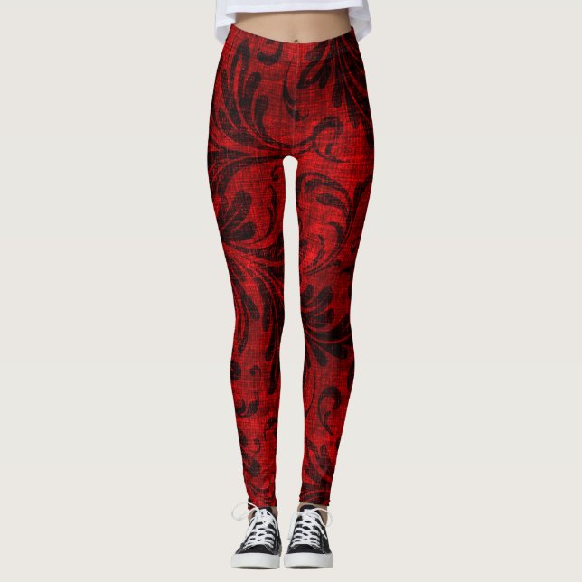 Red Velvet Leggins Leggings (Front)