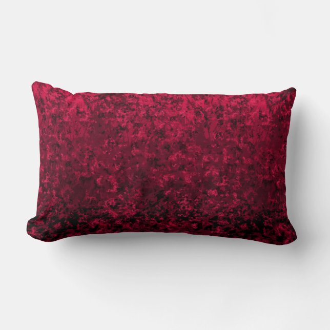Red Velvet Lumbar Pillow (Front)