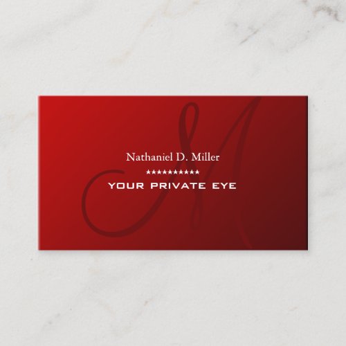 Customize this monogram business card