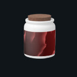 Red Velvet Peony Candy Jar<br><div class="desc">A rose red peony for love and good fortune.</div>
