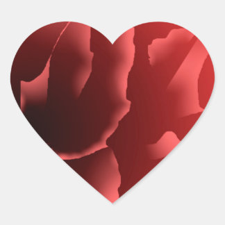 Red Velvet Peony Heart Sticker