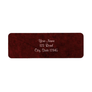 Red Velvet Retro Flowers and Butterflies Abstract Label