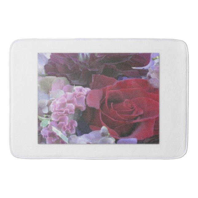 Red Velvet Rose Bath Mat (Front)