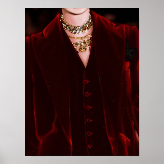  red velvet runway vintage royalty 90s suits golde poster (Front)