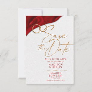 Red Velvet Save the Date Invitation