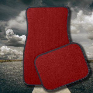 Red Velvet Solid Color Classic Elegant Car Floor Mat