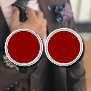 Red Velvet Solid Color Classic Elegant Cufflinks