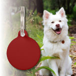 Red Velvet Solid Color | Classic | Elegant  Pet ID Tag<br><div class="desc">Red Velvet Solid Color | Classic | Elegant | Trendy | Stylish</div>