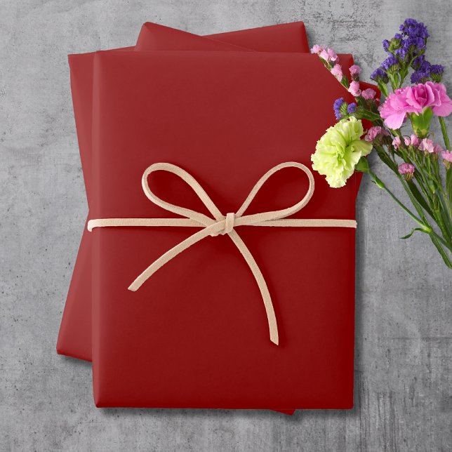 Red Velvet Solid Color | Classic | Elegant  Wrapping Paper Sheets (Creator Uploaded)