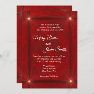 Red Velvet Starbursts Invitation