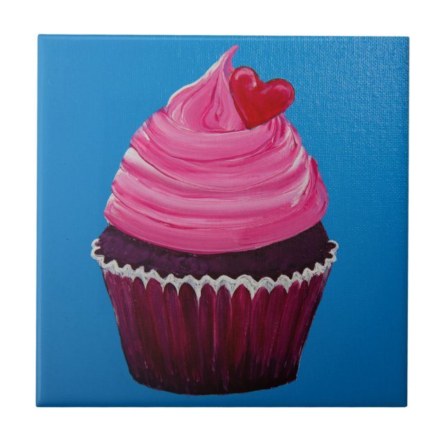 Red Velvet Twist Ceramic Tile (Front)