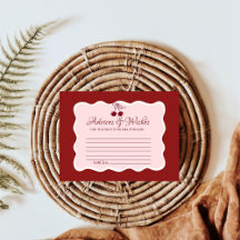 Red velvet Valentin Advices & WIshes Bridal Shower