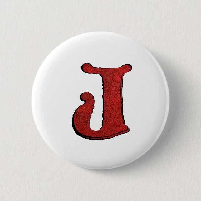 Red Velvet Vampire Font Initial Buttons. Button (Front)