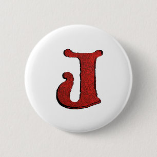 Red Velvet Vampire Font Initial Buttons. Button