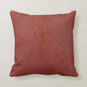 Red Venetian Plaster Throw Pillow