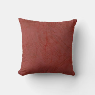 Red Venetian Plaster Throw Pillow
