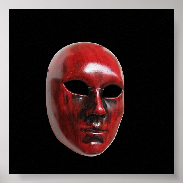 Red Venice Mask Poster (Front)