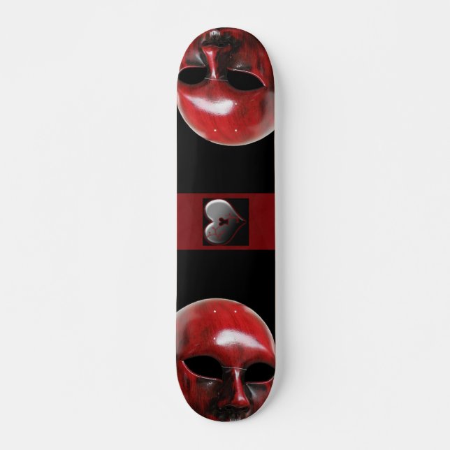 Red Venice Mask Skateboard Deck (Front)