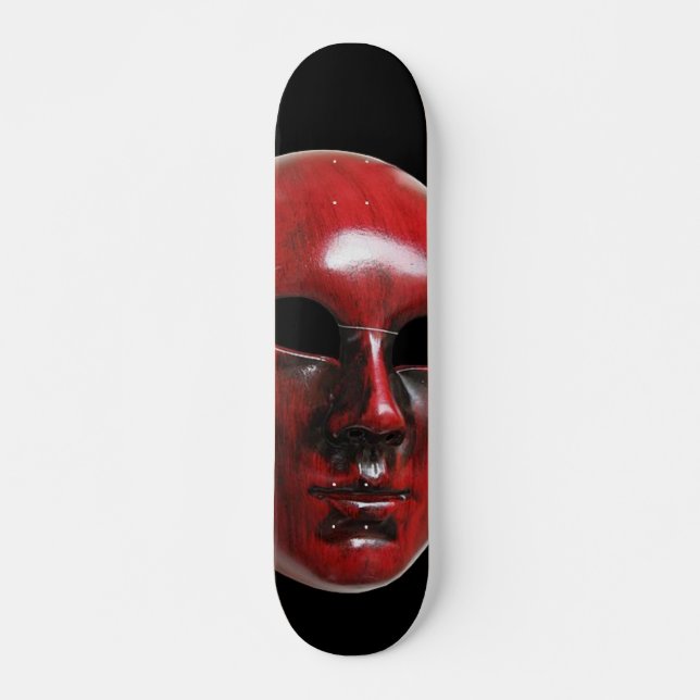Red Venice Mask Skateboard Deck (Front)