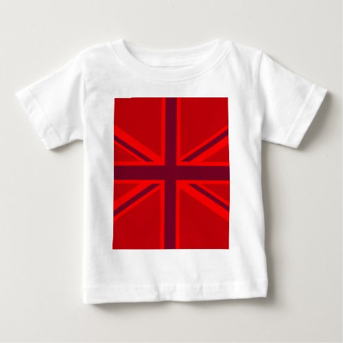 Red Version British Union Jack Decor Baby T_Shirt