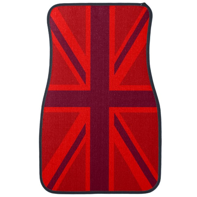 Red Version British Union Jack Decor Car Floor Mat (Front)