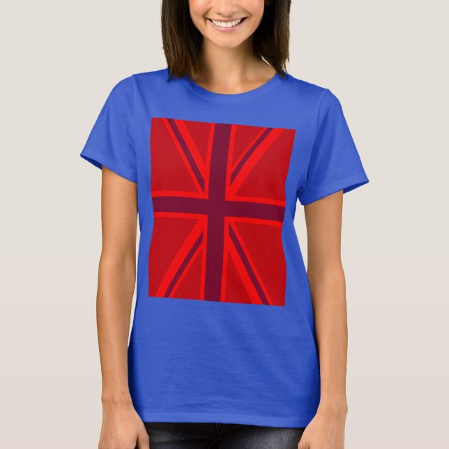 Red Version British Union Jack Decor T-Shirt (Front)