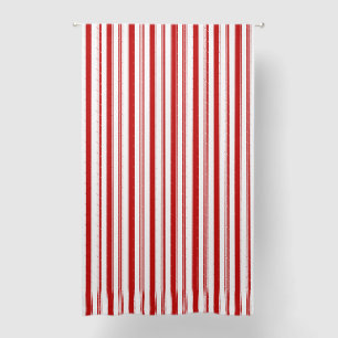 Red Vertical Stripes Blackout Curtains