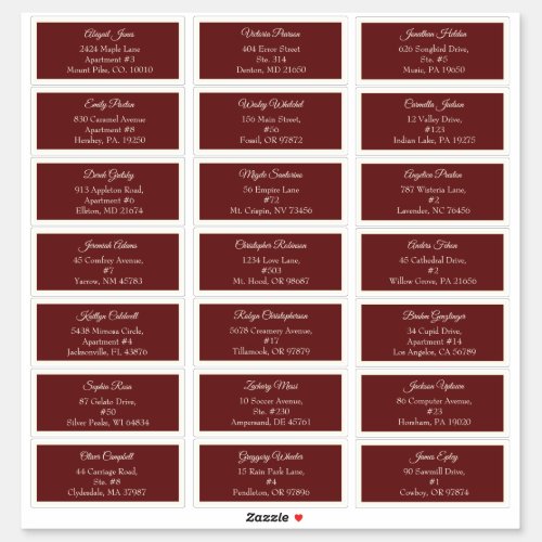 Red Very Merry Christmas Holiday Guest Address Sticker