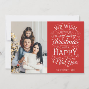 Red Very Merry Christmas Photo Holiday Card