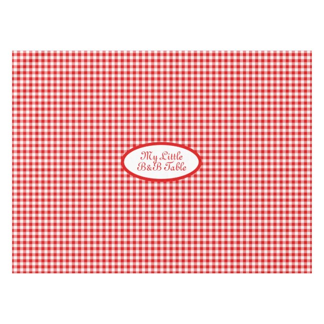 Red Vichy Gingham for Business, B&B,  Restaurants  Tablecloth (Front (Horizontal))