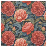 Red Victorian Roses  Fabric