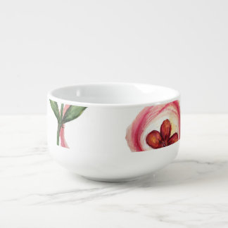 Red Vinca Flower: A Timeless Watercolor Gift Flora Soup Mug