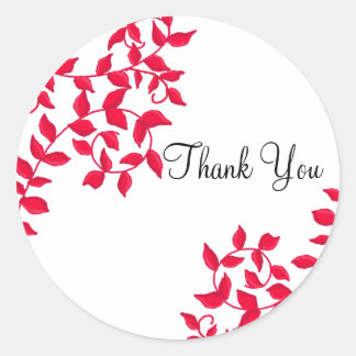 Red Vines Thank You Classic Round Sticker
