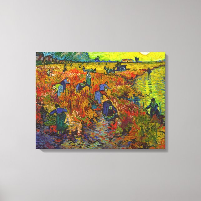 Red Vineyard at Arles, 1888 by Vincent van Gogh Canvas Print (Front)