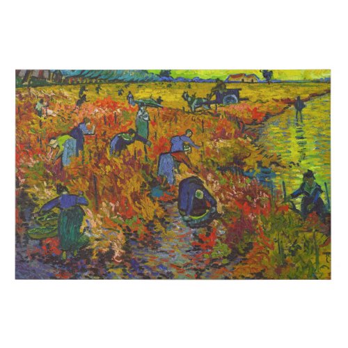 Red Vineyard at Arles 1888 by Vincent van Gogh Faux Canvas Print