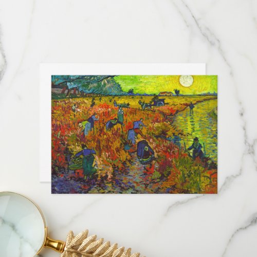 Red Vineyard at Arles by Vincent van Gogh Thank You Card