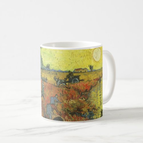 Red Vineyard by Vincent van Gogh Vintage Fine Art Coffee Mug