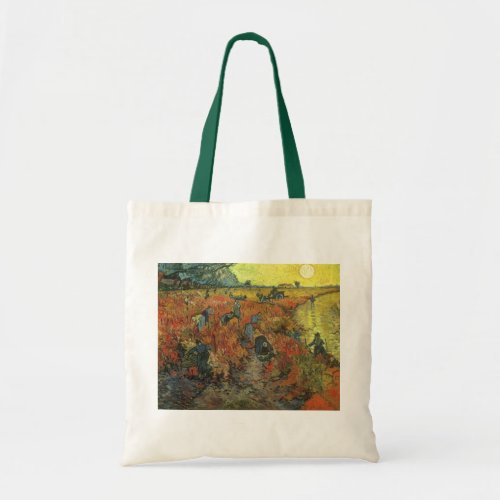 Red Vineyard by Vincent van Gogh Vintage Fine Art Tote Bag