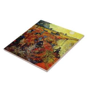 Red Vineyard Van Gogh Fine Art Tile