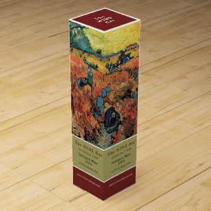 Red Vineyards, Van Gogh, Wine Bar/Winery Box