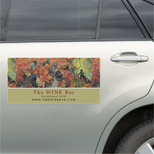 Red Vineyards, Van Gogh, Wine Bar/Winery Car Magnet