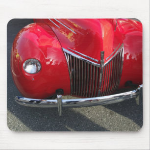 Red Vintage 1930s auto Mouse Pad