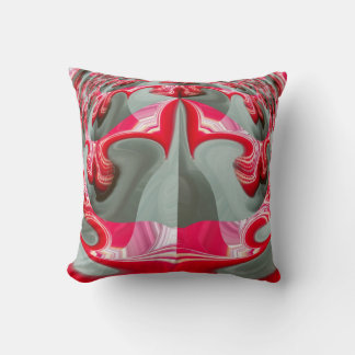 Red Vintage African Motif Print Pattern Art Design Throw Pillow
