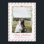 Red Vintage Christmas Bow Photo Grandmillenial Holiday Card<br><div class="desc">Watercolor Red Vintage Christmas Bow Photo Grandmillenial Holiday Card . This beautiful Christmas Photo Card features watercolor Christmas garland with red bows and red frame for one photo. It is perfect if you are looking for classic, southern, grandmillenial Christmas photo card. Message me for any need adjustments or matching items...</div>